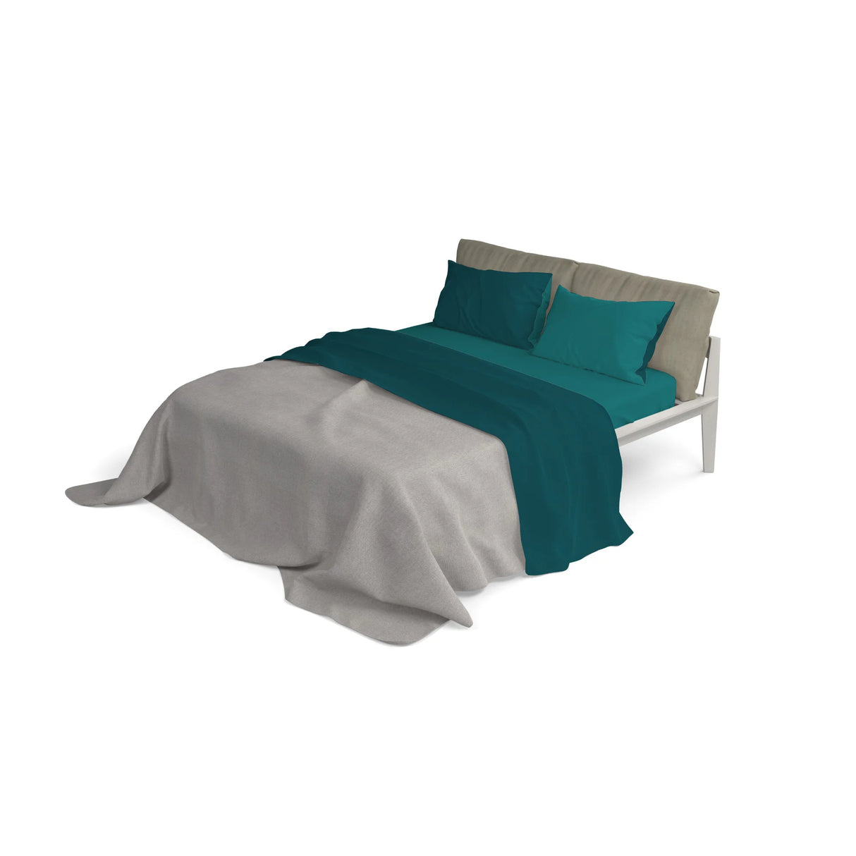 Completo Lenzuola in Puro Cotone Tinta Unita Colors Double - Varie Dimensioni