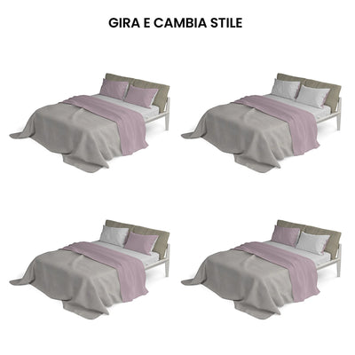 Completo Lenzuola in Puro Cotone Tinta Unita Colors Double - Varie Dimensioni