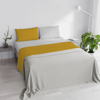 Completo Lenzuola in Puro Cotone Tinta Unita Colors Double - Varie Dimensioni