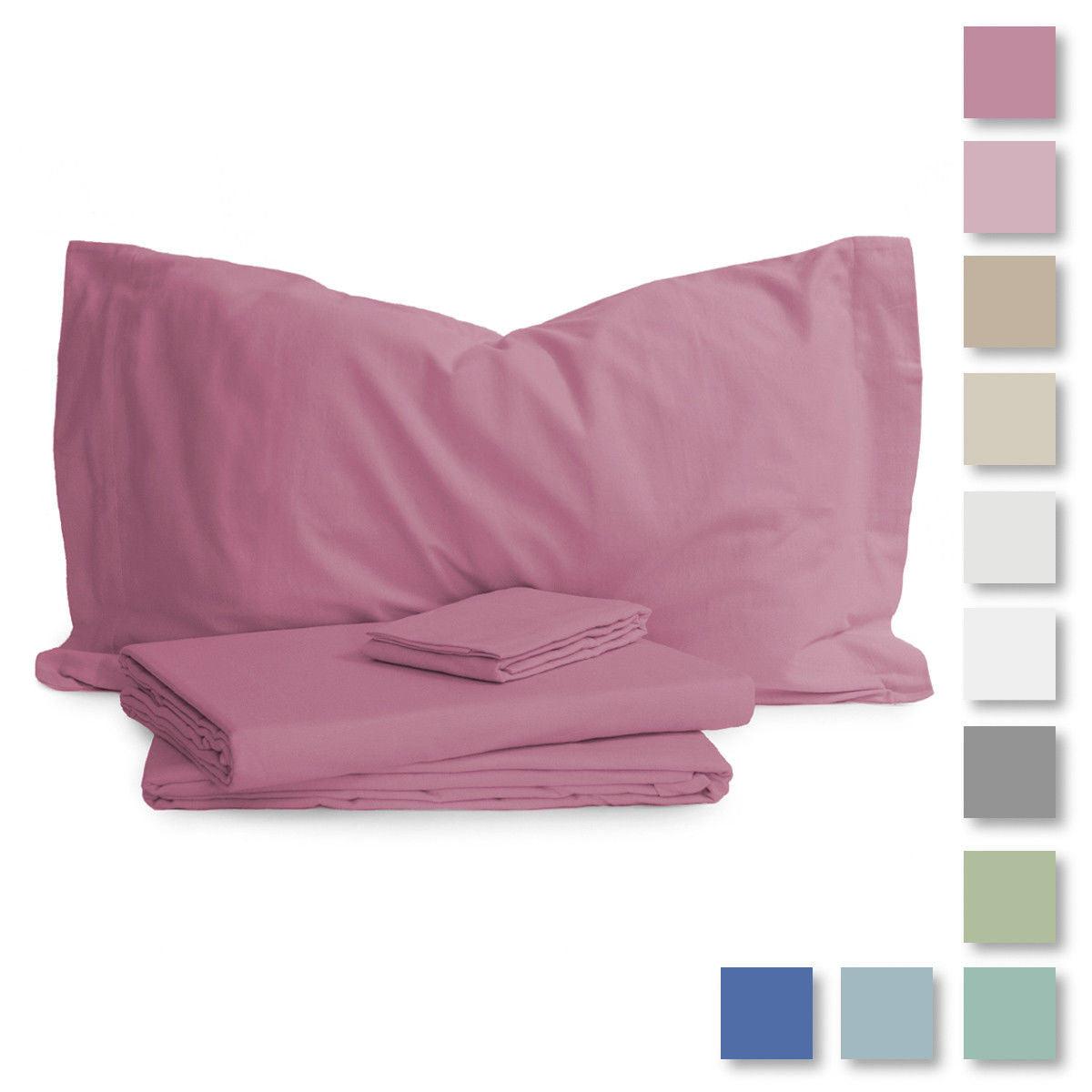 Caleffi Completo Lenzuola Flanella Tinta Unita per Letto Singolo Colors D38 - Passarelli Biancheria