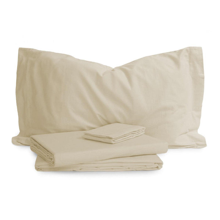 Caleffi Sheet Set Flannel Warm Cotton Plain Colors - Various Sizes
