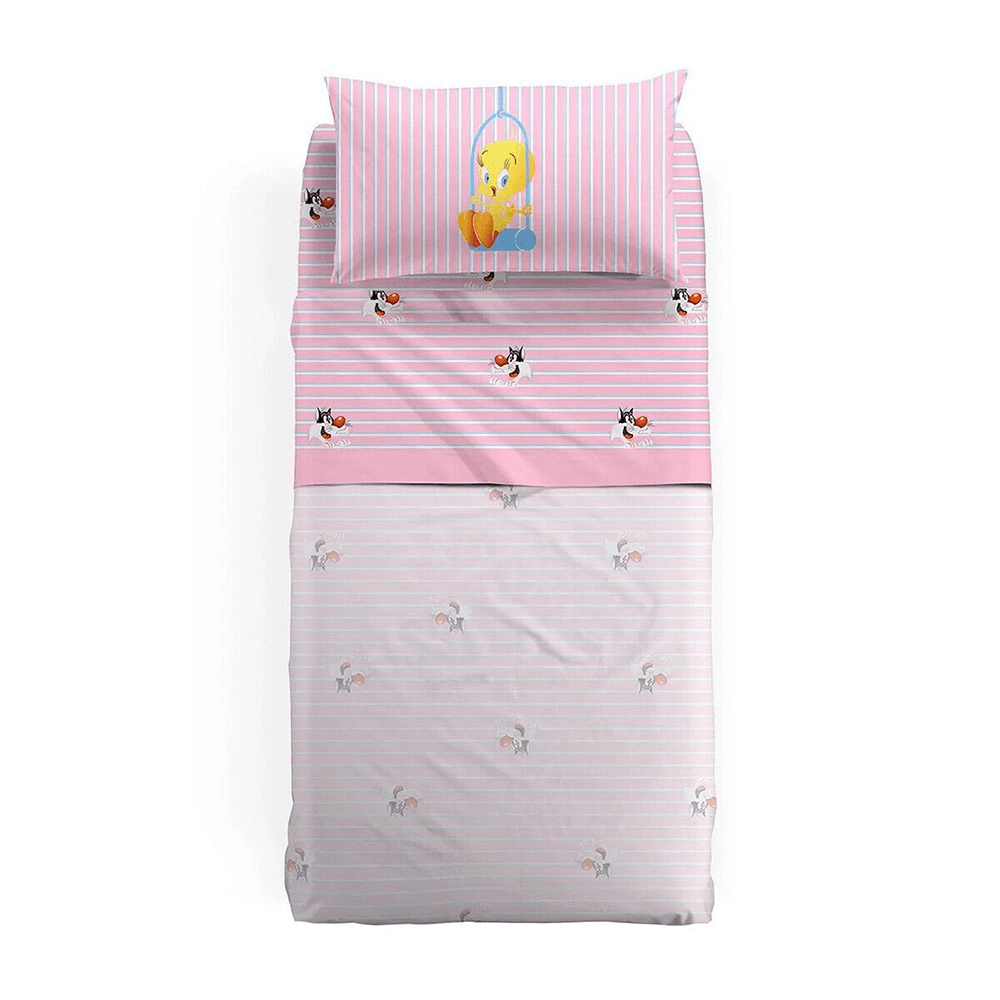 Caleffi Disney I Love Tweety Completo Lenzuola per Letto Singolo D30 - Passarelli Biancheria