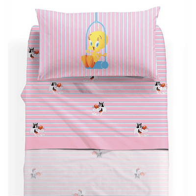 Caleffi Disney I Love Tweety Completo Lenzuola per Letto Singolo D30 - Passarelli Biancheria