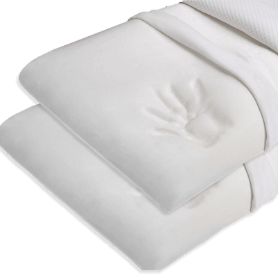 Coppia Cuscini Guanciale 42x72x11 cm in Memory Foam Bianco B48 - Passarelli Biancheria