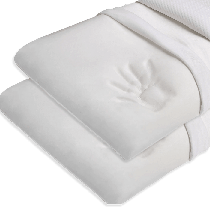 Pair of Pillows 42x72x11 cm in White Memory Foam B48
