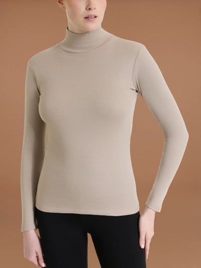 Ragno Maglietta da Donna a Collo alto in Caldo Cotone D274AZ - 07452K
