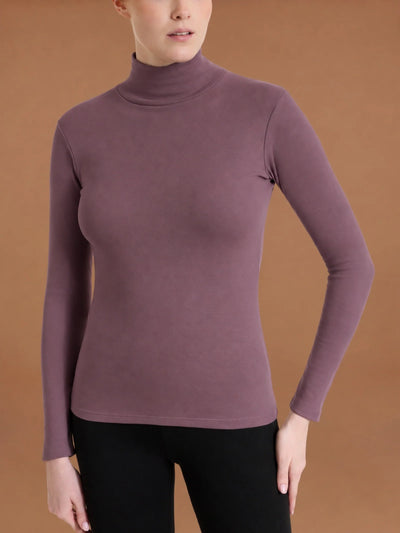 Ragno Maglietta da Donna a Collo alto in Caldo Cotone D274AZ - 07452K