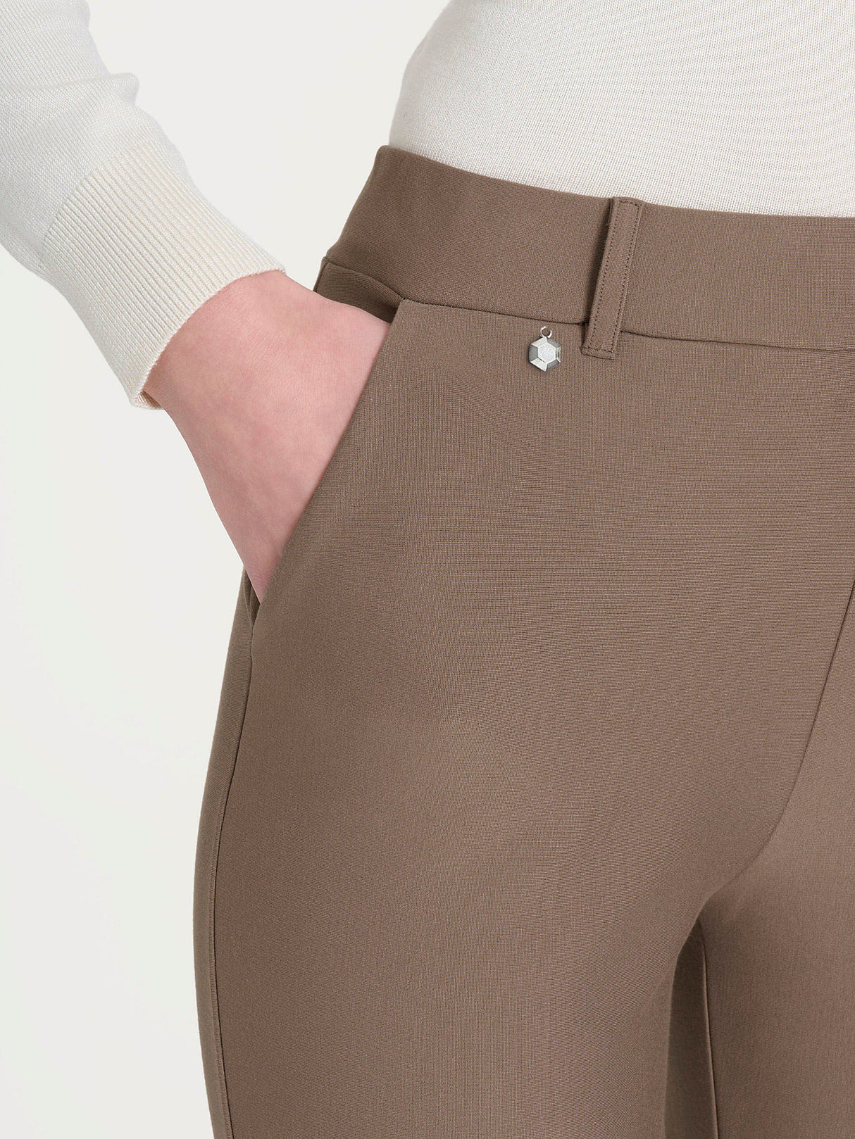 Ragno Pantalone da Donna Straight Leg in Viscosa Elasticizzata DB24PP 2510S70