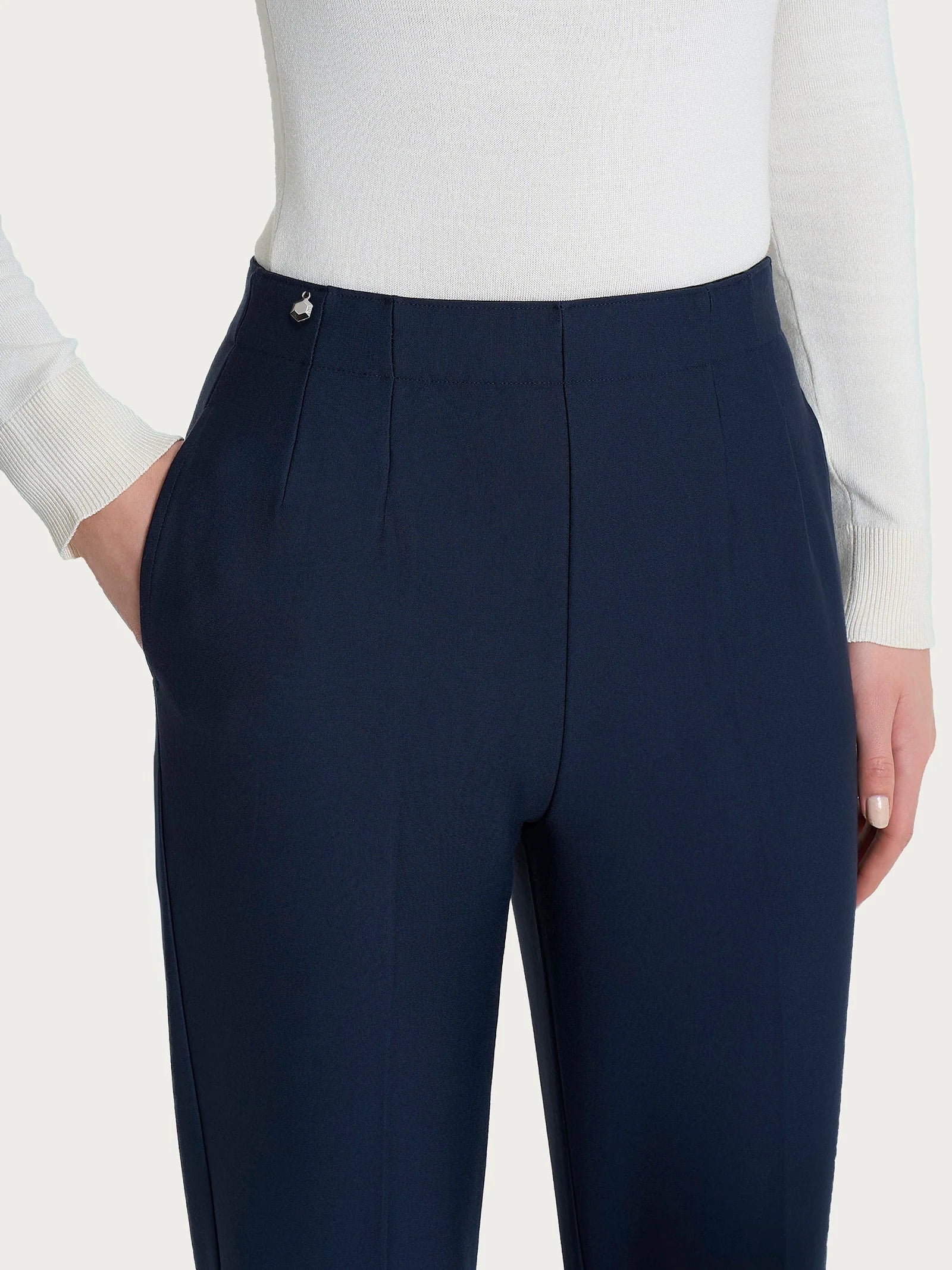 Ragno Pantalone Invernale da Donna a carota con tasche in tessuto Compact DO32PS 057 Persia