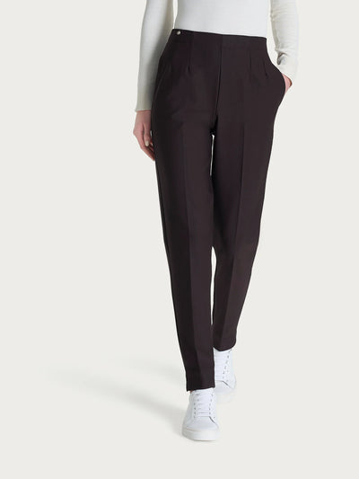 Ragno Pantalone Invernale da Donna a carota con tasche in tessuto Compact DO32PS A75 Chocolate Torte