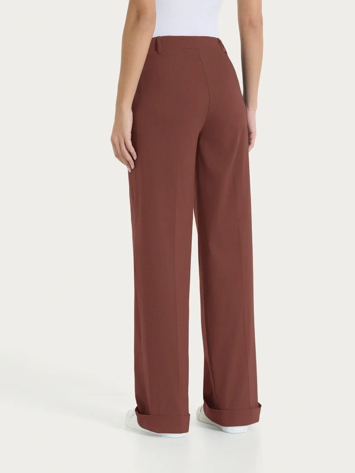 Ragno Pantalone ampio con tasche e risvolto in Super Fresh DP23P4 S45