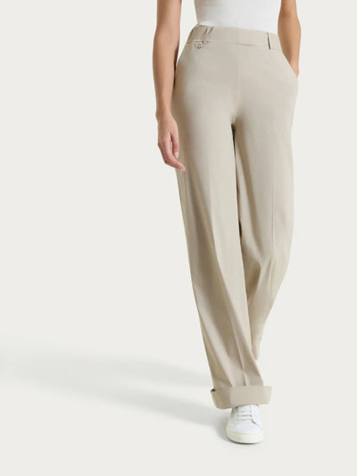 Ragno Pantalone ampio con tasche e risvolto in Super Fresh DP23P4 S45