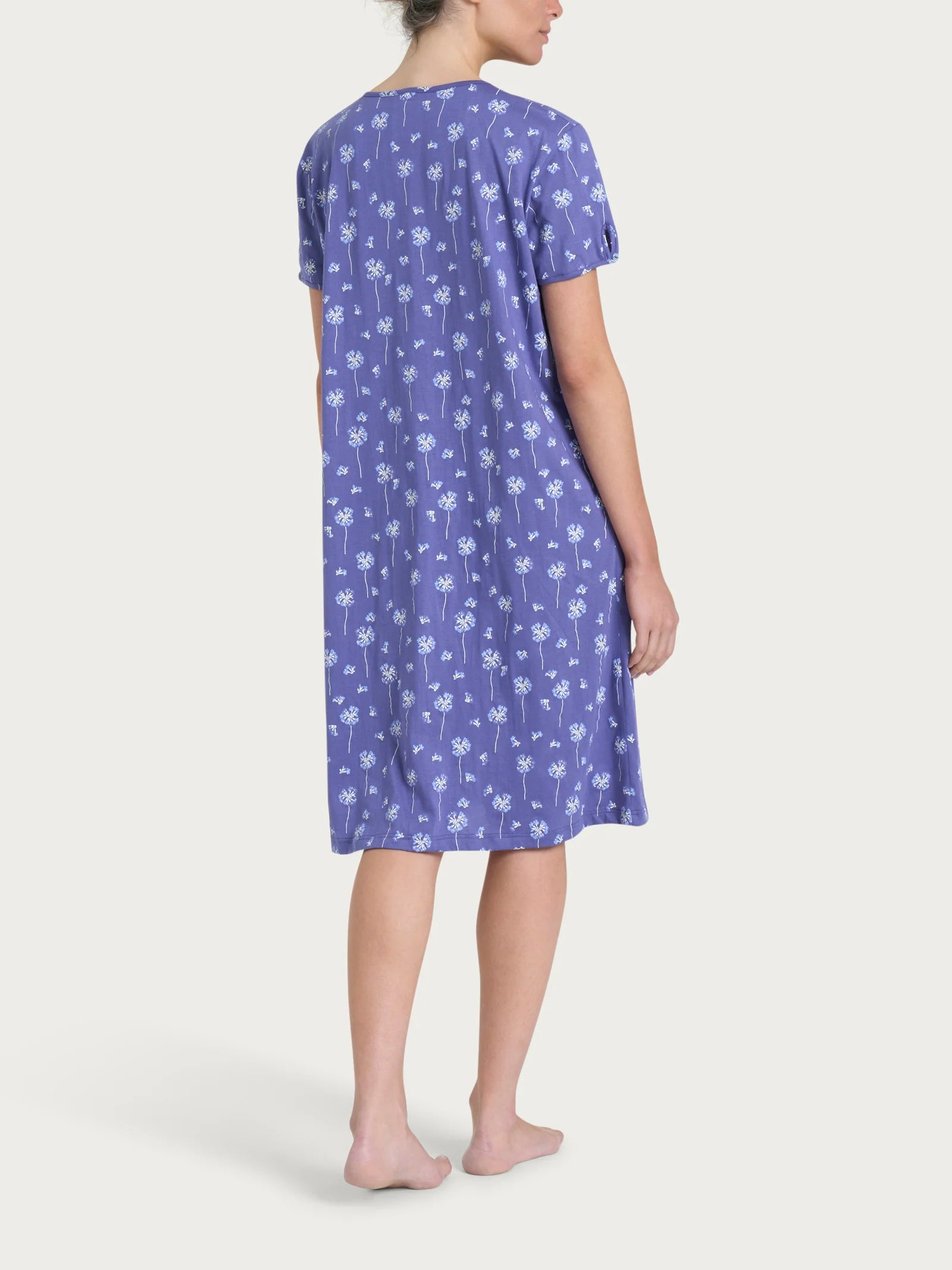 Ragno Camicia da notte Maniche Corte Aperta in jersey di cotone DP32NM S30