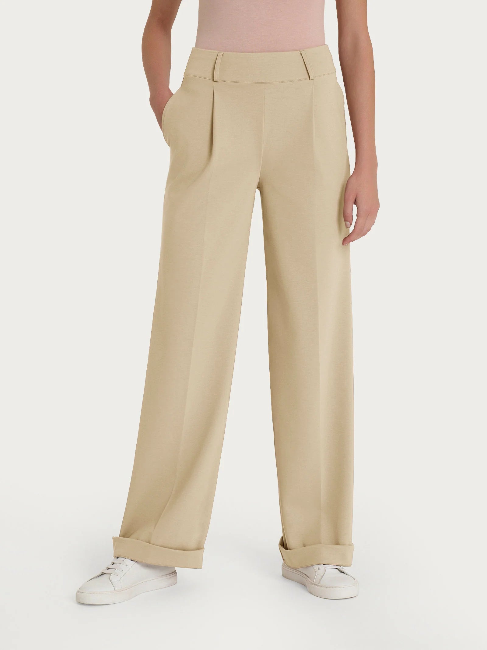 Ragno Pantalone ampio con tasche e pinces in Compact Light DP40PE 2504S75