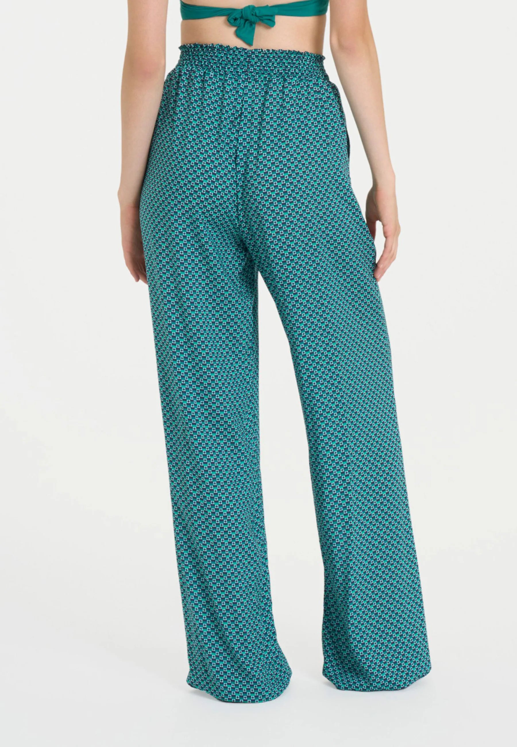 Ragno Pantalone Donna Lungo Fantasia in Viscosa Leggera DQ02PE 2505S44