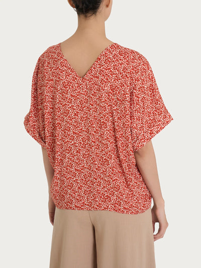 Ragno Blusa con geometric pattern e manica kimono in Ecoseta DQ25SX 2504S30
