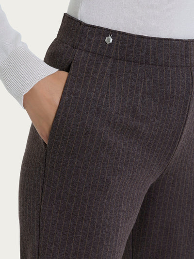 Ragno Pantalone gessato dritto con tasche in Eco Jacquard DR48PP 2510S70