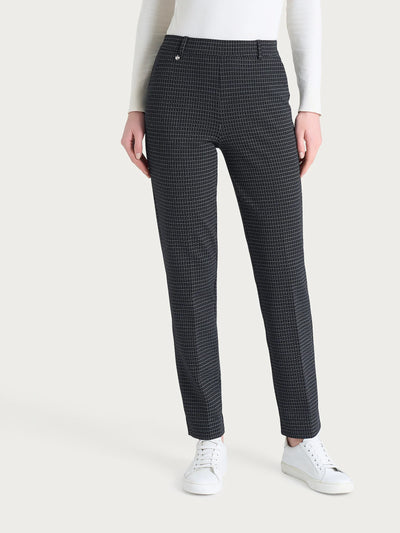 Ragno Pantalone dritto con tasche e fantasia check in Eco Jacquard DR51PP 2510S62