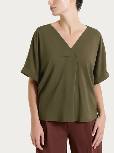 Ragno Blusa con manica kimono in Voile Stretch DS26SM S26
