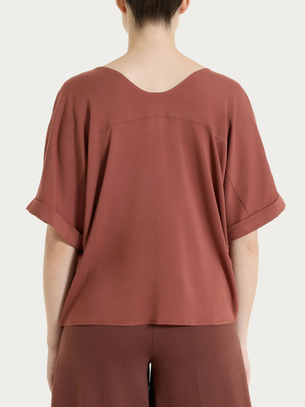 Ragno Blusa con manica kimono in Voile Stretch DS26SM S26