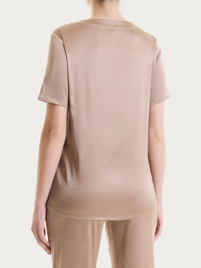 Ragno Maglietta con manica corta in Stretch Satin DS51S7 S30