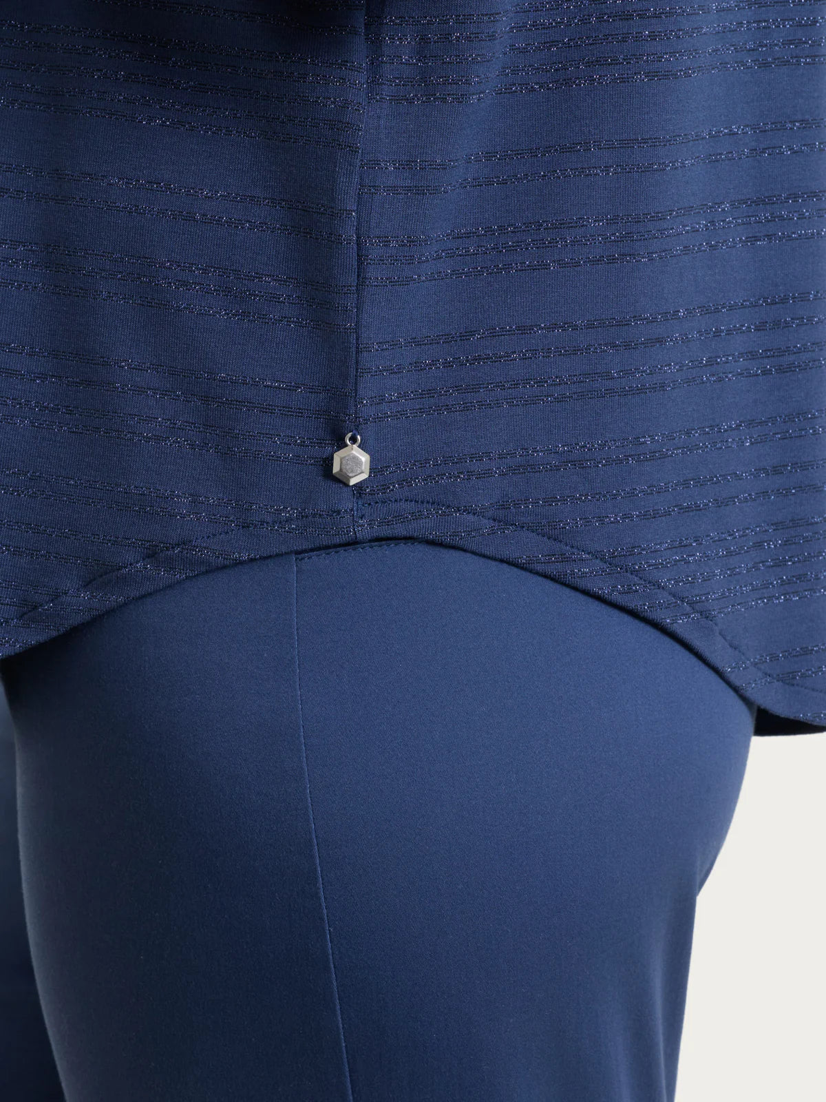 Ragno Maglietta con righe orizzontali alternate in Viscosa Summer e Lurex DS94T7 S22