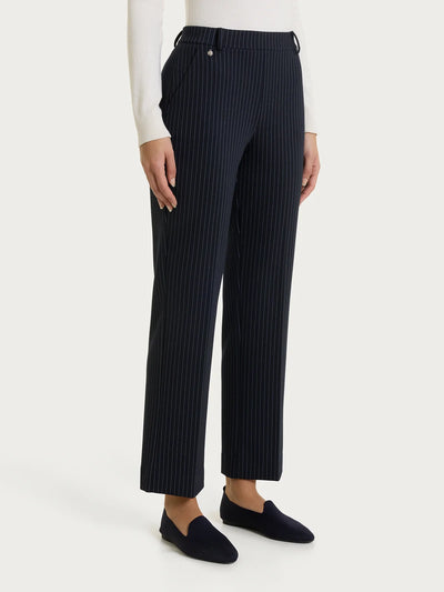 Ragno Pantalone gessato flare con tasche in Jacquard - DT59PK