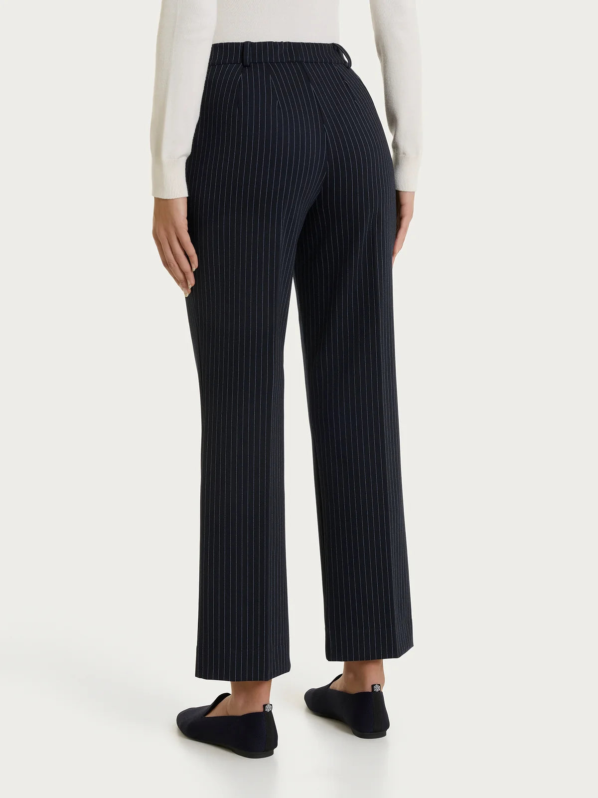 Ragno Pantalone gessato flare con tasche in Jacquard - DT59PK