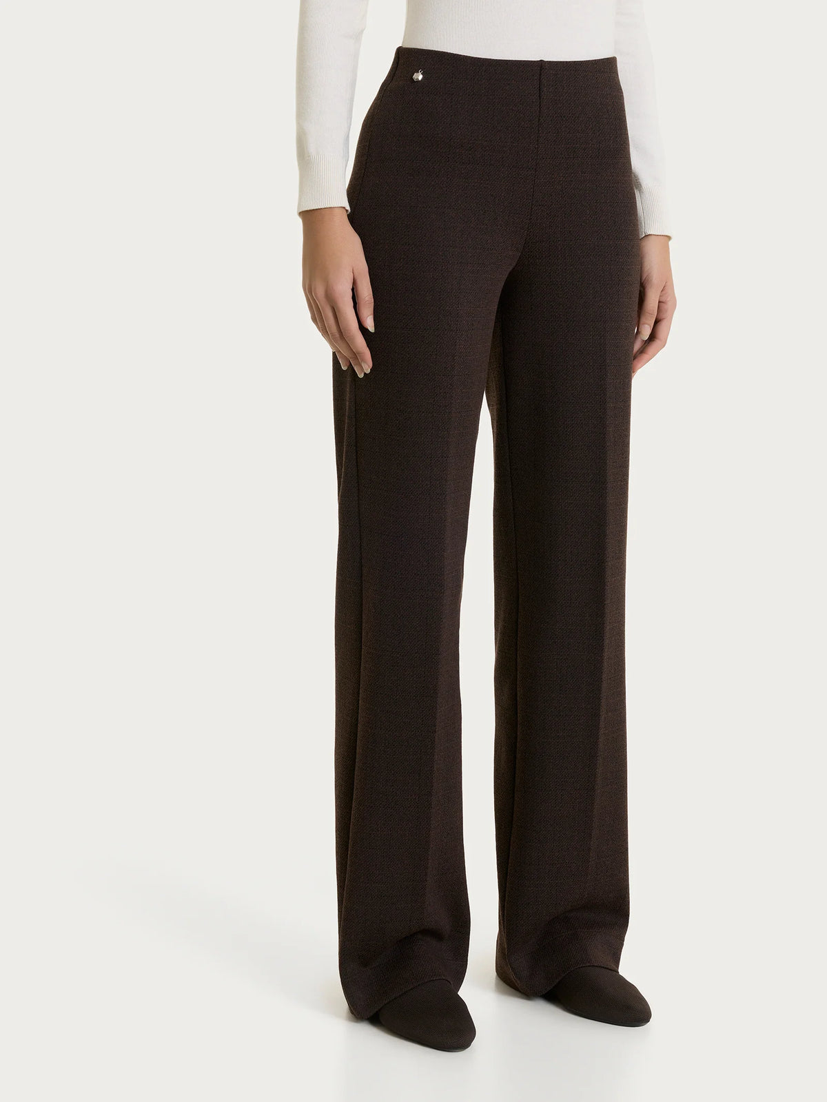 Ragno Pantalone Invernale da Donna ampio con tweed pattern DT60PE