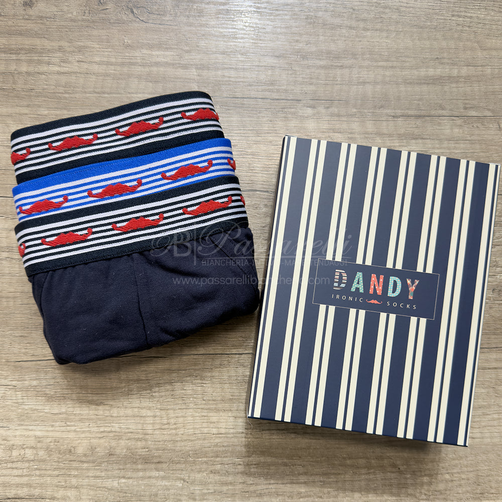 Dandy Set 3 Slip Uomo Con Elastico Esterno Fantasia