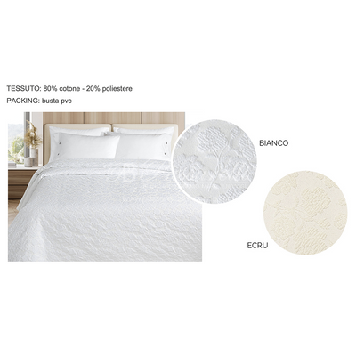 Daunex Copriletto Matrimoniale  in Cotone con Fantasia Jacquard - Romance
