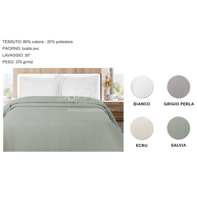 Daunex Copriletto in Cotone con Fantasia Jacquard - Raffaello - Dimensioni Varie