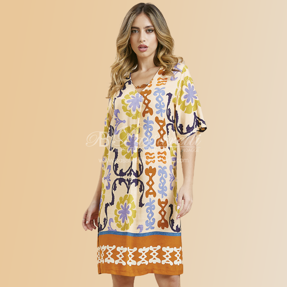 Divas Abito Estivo Maniche Corte in Viscosa A1198 2506S70