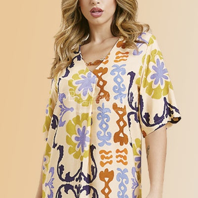 Divas Abito Estivo Maniche Corte in Viscosa A1198 2506S70