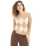 Divas Maglia Invernale Girocollo da Donna Scozzese MG407 2510S76