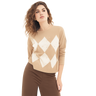 Divas Maglia Invernale Girocollo da Donna Scozzese MG407 2510S76