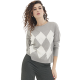 Divas Maglia Invernale Girocollo da Donna Scozzese MG407 2510S76