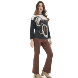 Divas Pantalone Invernale da Donna flare diagonale PN74 2510S38