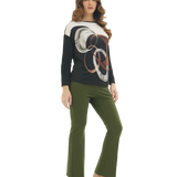 Divas Pantalone Invernale da Donna flare diagonale PN74 2510S38