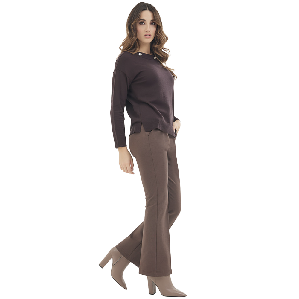 Divas Pantalone Invernale da Donna flare/tasche punto milano lux FN76 2510S50