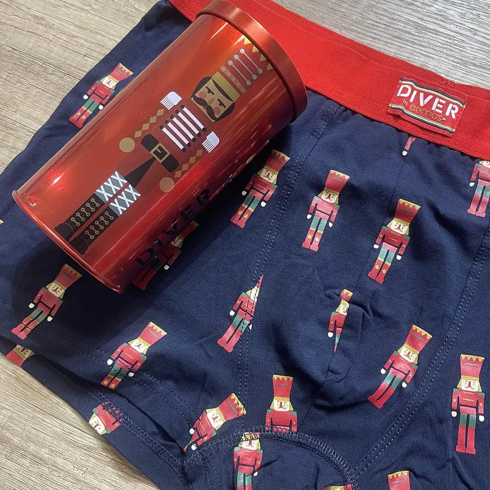 Diver Boxer da Uomo Natalizio Schiaccianoci 48452E S11 - Passarelli Biancheria