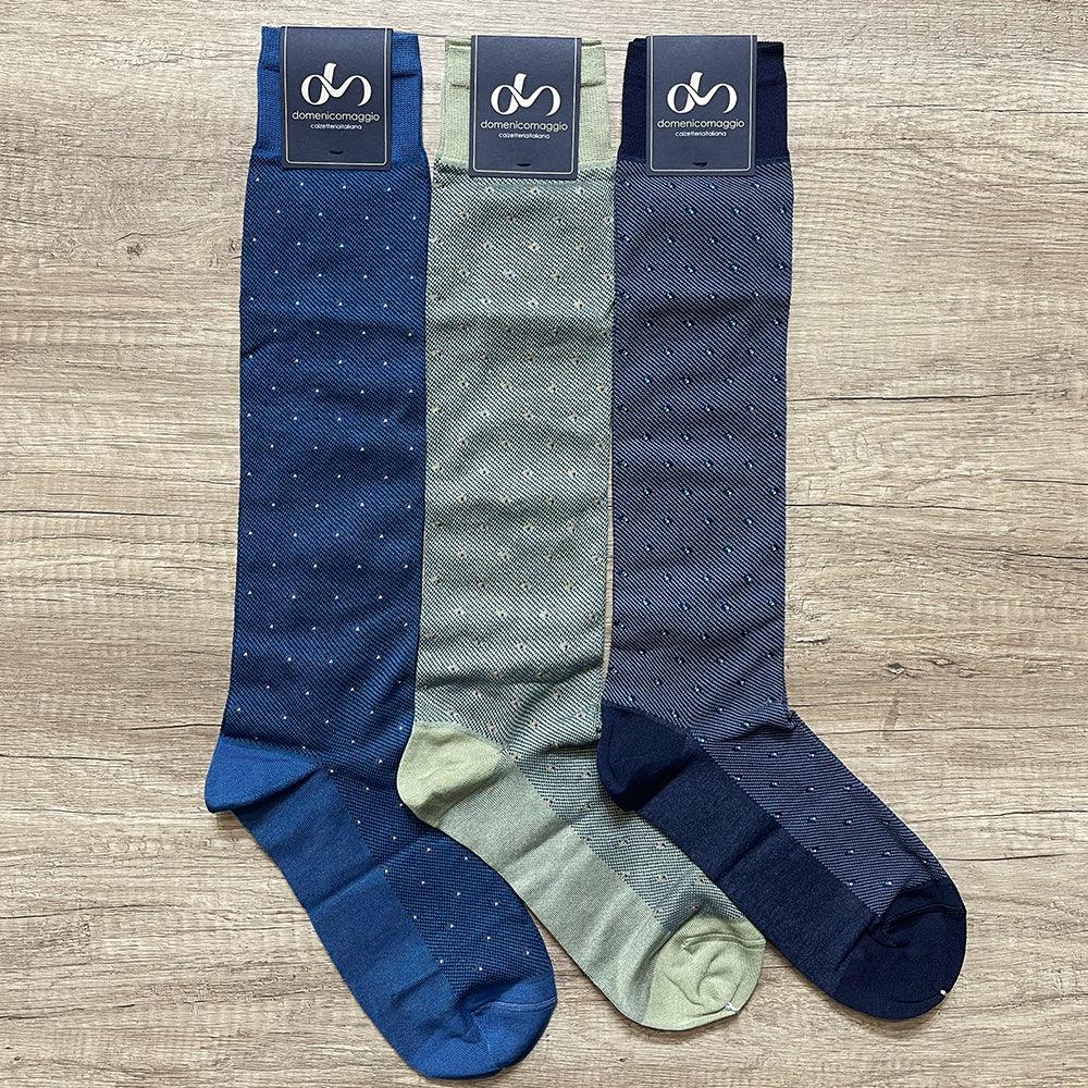 Domenico Maggio Calza Lunga da Uomo in Cotone Filo Fantasia DM441 S90 - Passarelli Biancheria