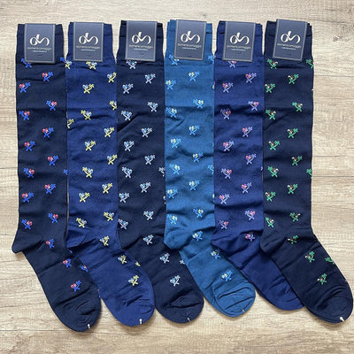 Domenico Maggio Calza Lunga Fantasia da Uomo in Filo Scozia DM455 S88 - Passarelli Biancheria