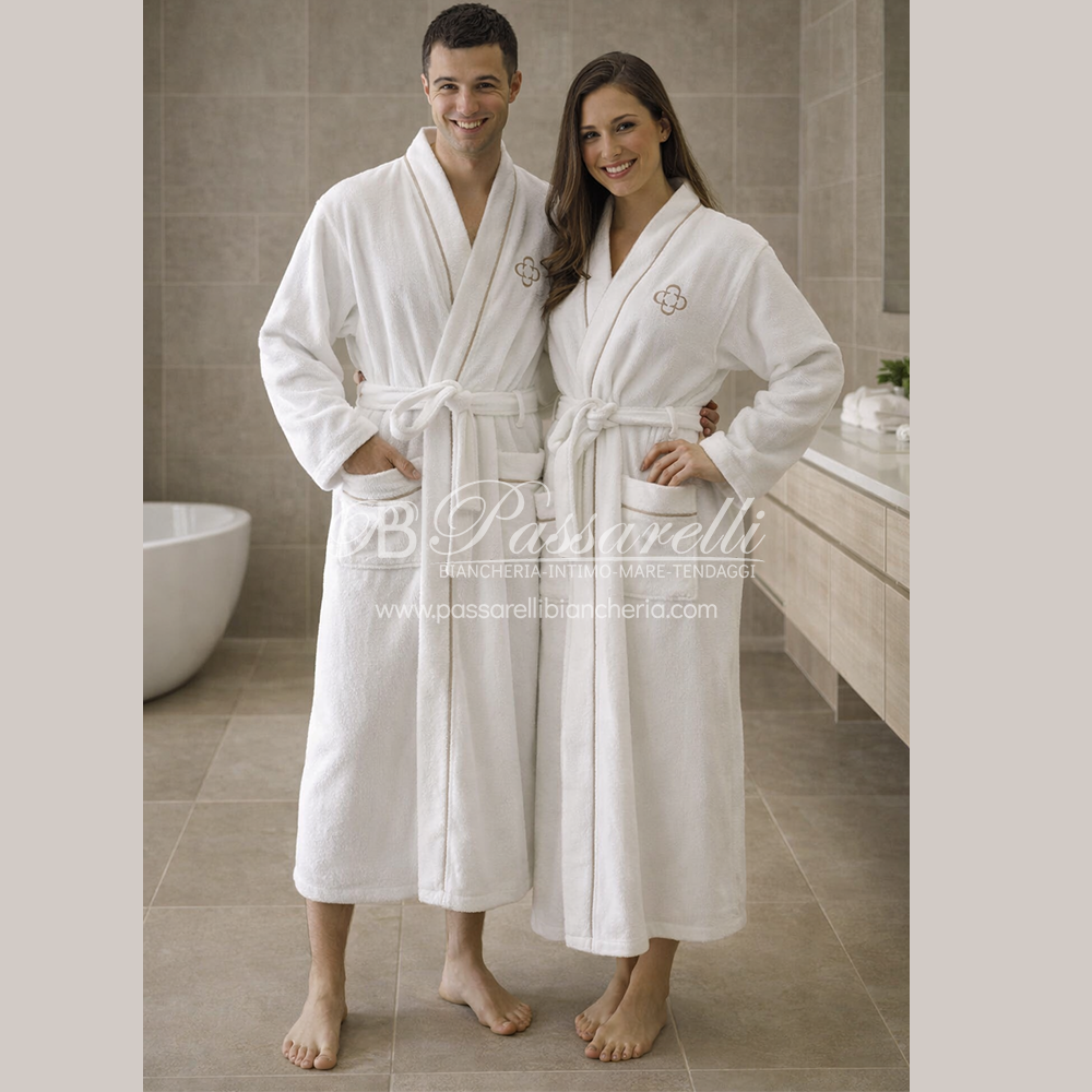 Dondi Home Accappatoio Unisex Spugna Senza Cappuccio AQUA