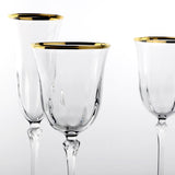 Weissestal Servizio di Calici Dovy Optic Gold da 18 pezzi