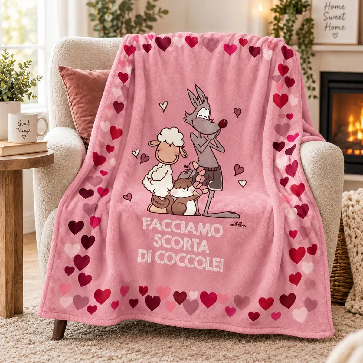 Eic-Pi Happy People Plaid Invernale 130x160cm imbottito Coccole
