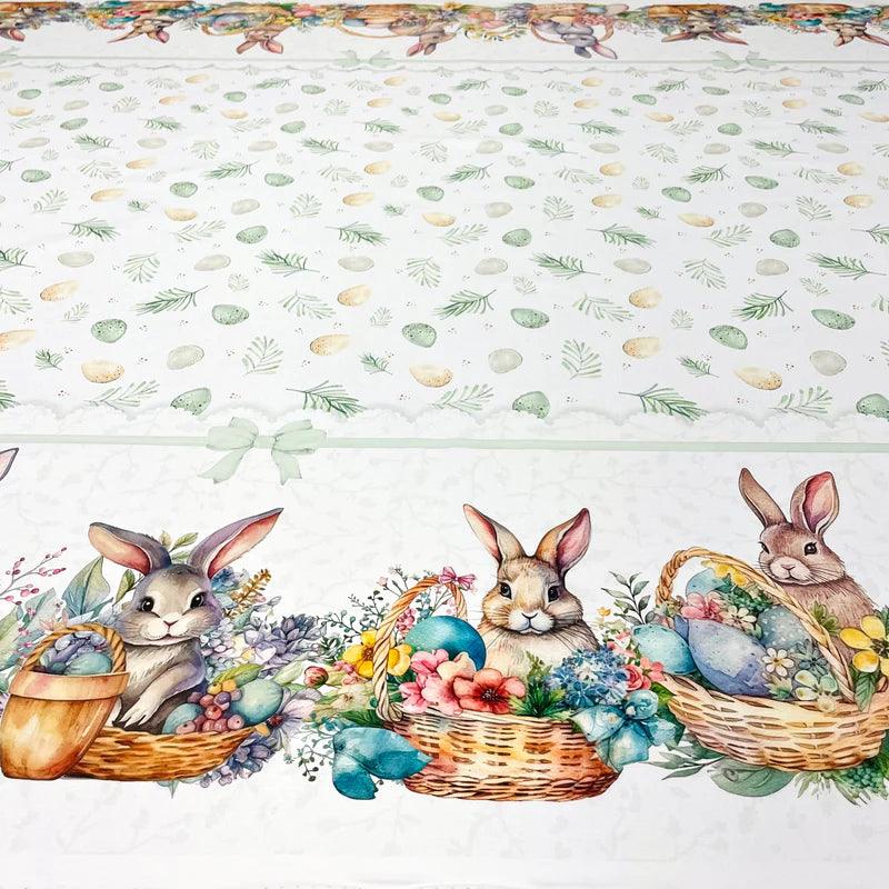 Magilu Tovaglia in Cotone Fascia Conigli - Dimensioni Varie - Passarelli Biancheria