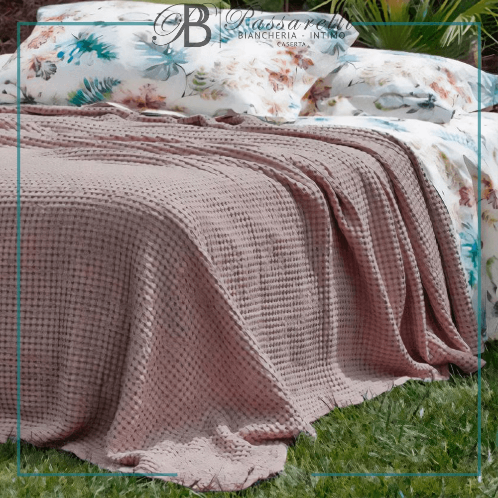 Fazzini Copriletto Estivo Matrimoniale in Puro Cotone Nettare S165 - Passarelli Biancheria