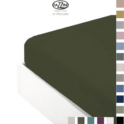 Fazzini Lenzuolo da Sotto con Angoli in Percalle di Cotone Matrimoniale Arianna S36 - Passarelli Biancheria