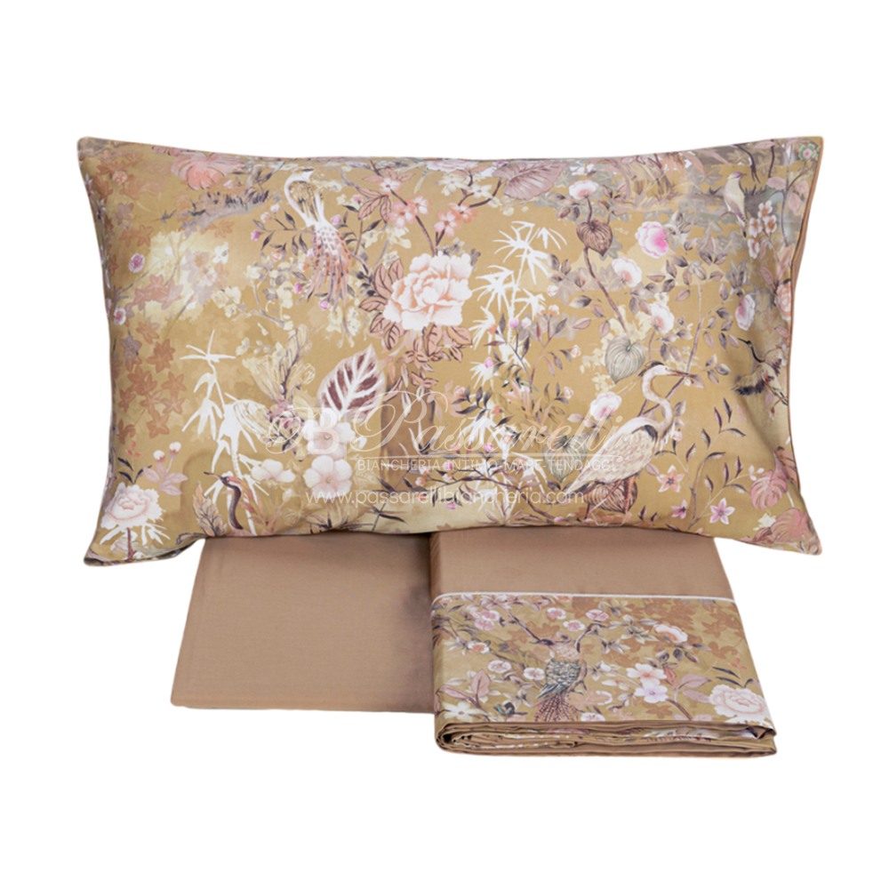 Fazzini Completo Lenzuola Matrimoniale Giardini D'oriente 2411S140